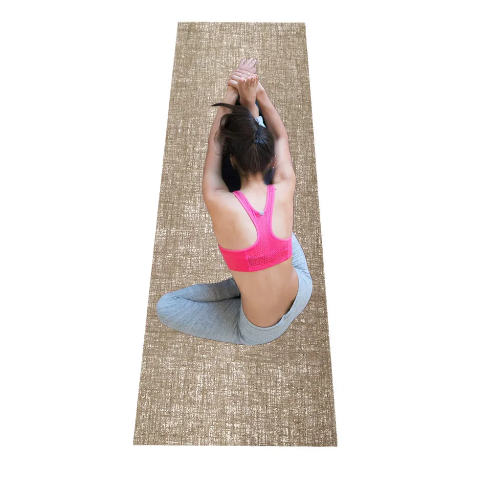 Yugland Eco Friendly Hot Selling Fitness Natural Jute Yoga Mat PVC Yoga Mat for Yoga